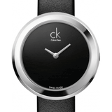 Buy Shop Calvin Klein Firm Black Dial Black Leather Strap Watch for Women - K3N231C1 USA Online