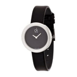 Buy Shop Calvin Klein Firm Black Dial Black Leather Strap Watch for Women - K3N231C1 USA Online