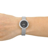 Buy Shop Calvin Klein Firm Black Dial Silver Mesh Bracelet Watch for Women - K3N23121 USA Online