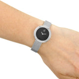 Buy Shop Calvin Klein Firm Black Dial Silver Mesh Bracelet Watch for Women - K3N23121 USA Online