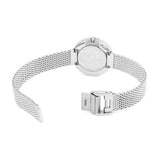 Buy Shop Calvin Klein Firm Black Dial Silver Mesh Bracelet Watch for Women - K3N23121 USA Online