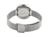 Buy Shop Calvin Klein Firm Black Dial Silver Mesh Bracelet Watch for Women - K3N23121 USA Online