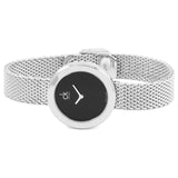 Buy Shop Calvin Klein Firm Black Dial Silver Mesh Bracelet Watch for Women - K3N23121 USA Online