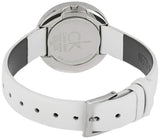 Buy Shop Calvin Klein Firm Silver Dial White Leather Strap Watch for Women - K3N231L6 USA Online