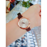 Buy Shop Calvin Klein Firm White Dial Brown Leather Strap Watch for Women - K3N236G6 USA Online