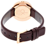 Buy Shop Calvin Klein Firm White Dial Brown Leather Strap Watch for Women - K3N236G6 USA Online