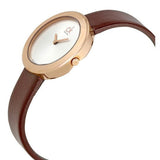 Buy Shop Calvin Klein Firm White Dial Brown Leather Strap Watch for Women - K3N236G6 USA Online