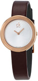 Buy Shop Calvin Klein Firm White Dial Brown Leather Strap Watch for Women - K3N236G6 USA Online