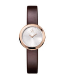 Buy Shop Calvin Klein Firm White Dial Brown Leather Strap Watch for Women - K3N236G6 USA Online