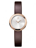Buy Shop Calvin Klein Firm White Dial Brown Leather Strap Watch for Women - K3N236G6 USA Online