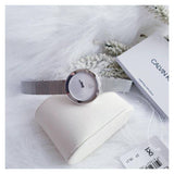 Buy Shop Calvin Klein Firm White Dial Silver Mesh Bracelet Watch for Women - K3N23126 USA Online