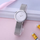 Buy Shop Calvin Klein Firm White Dial Silver Mesh Bracelet Watch for Women - K3N23126 USA Online