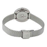 Buy Shop Calvin Klein Firm White Dial Silver Mesh Bracelet Watch for Women - K3N23126 USA Online