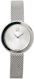 Buy Shop Calvin Klein Firm White Dial Silver Mesh Bracelet Watch for Women - K3N23126 USA Online