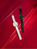Buy Shop Calvin Klein Full Moon Black Dial Black Leather Strap Watch for Women - K8Y231C1 USA Online