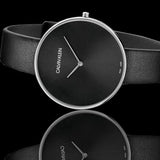Buy Shop Calvin Klein Full Moon Black Dial Black Leather Strap Watch for Women - K8Y231C1 USA Online