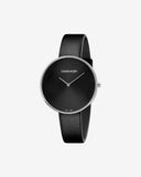Buy Shop Calvin Klein Full Moon Black Dial Black Leather Strap Watch for Women - K8Y231C1 USA Online