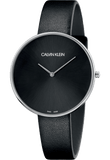Buy Shop Calvin Klein Full Moon Black Dial Black Leather Strap Watch for Women - K8Y231C1 USA Online
