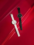 Buy Shop Calvin Klein Full Moon Black Dial Black Leather Strap Watch for Women - K8Y236C1 USA Online