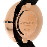 Buy Shop Calvin Klein Full Moon Black Dial Black Leather Strap Watch for Women - K8Y236C1 USA Online