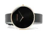 Buy Shop Calvin Klein Full Moon Black Dial Black Leather Strap Watch for Women - K8Y236C1 USA Online