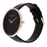 Buy Shop Calvin Klein Full Moon Black Dial Black Leather Strap Watch for Women - K8Y236C1 USA Online