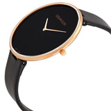 Buy Shop Calvin Klein Full Moon Black Dial Black Leather Strap Watch for Women - K8Y236C1 USA Online