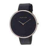 Buy Shop Calvin Klein Full Moon Black Dial Black Leather Strap Watch for Women - K8Y236C1 USA Online