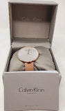 Buy Shop Calvin Klein Full Moon Silver Dial Pink Leather Stap Watch for Women - K8Y236Z6 USA Online