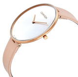 Buy Shop Calvin Klein Full Moon Silver Dial Pink Leather Stap Watch for Women - K8Y236Z6 USA Online