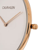Buy Shop Calvin Klein Full Moon Silver Dial Pink Leather Stap Watch for Women - K8Y236Z6 USA Online