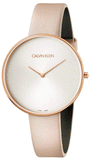 Buy Shop Calvin Klein Full Moon Silver Dial Pink Leather Stap Watch for Women - K8Y236Z6 USA Online