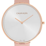 Buy Shop Calvin Klein Full Moon Silver Dial Pink Leather Stap Watch for Women - K8Y236Z6 USA Online