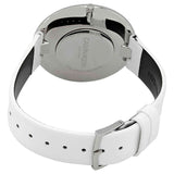 Buy Shop Calvin Klein Full Moon White Dial White Leather Strap Watch for Women - K8Y231L6 USA Online