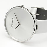 Buy Shop Calvin Klein Full Moon White Dial White Leather Strap Watch for Women - K8Y231L6 USA Online