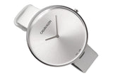 Buy Shop Calvin Klein Full Moon White Dial White Leather Strap Watch for Women - K8Y231L6 USA Online