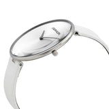 Buy Shop Calvin Klein Full Moon White Dial White Leather Strap Watch for Women - K8Y231L6 USA Online