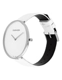 Buy Shop Calvin Klein Full Moon White Dial White Leather Strap Watch for Women - K8Y231L6 USA Online