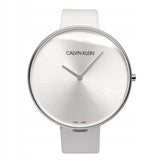 Buy Shop Calvin Klein Full Moon White Dial White Leather Strap Watch for Women - K8Y231L6 USA Online