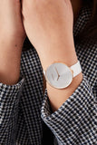 Buy Shop Calvin Klein Full Moon White Dial White Leather Strap Watch for Women - K8Y236L6 USA Online