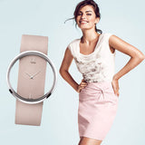 Buy Shop Calvin Klein Glam Transparent Dial Beige Leather Strap Watch for Women - K9423162 USA Online