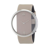 Buy Shop Calvin Klein Glam Transparent Dial Beige Leather Strap Watch for Women - K9423162 USA Online