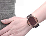 Buy Shop Calvin Klein Glam Transparent Dial Brown Leather Strap Watch for Women - K9423303 USA Online