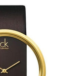 Buy Shop Calvin Klein Glam Transparent Dial Brown Leather Strap Watch for Women - K9423503 USA Online