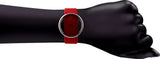 Buy Shop Calvin Klein Glam Transparent Dial Red Leather Strap Watch for Women - K9423144 USA Online