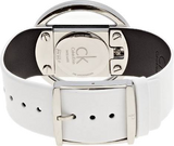 Buy Shop Calvin Klein Glam Transparent Dial White Leather Strap Watch for Women - K9423101 USA Online