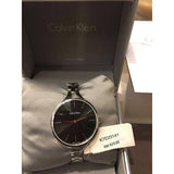 Buy Shop Calvin Klein Graphic Black Dial Silver Steel Strap Watch for Women - K7E23141 USA Online