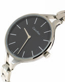 Buy Shop Calvin Klein Graphic Black Dial Silver Steel Strap Watch for Women - K7E23141 USA Online