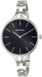 Buy Shop Calvin Klein Graphic Black Dial Silver Steel Strap Watch for Women - K7E23141 USA Online