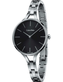 Buy Shop Calvin Klein Graphic Black Dial Silver Steel Strap Watch for Women - K7E23141 USA Online